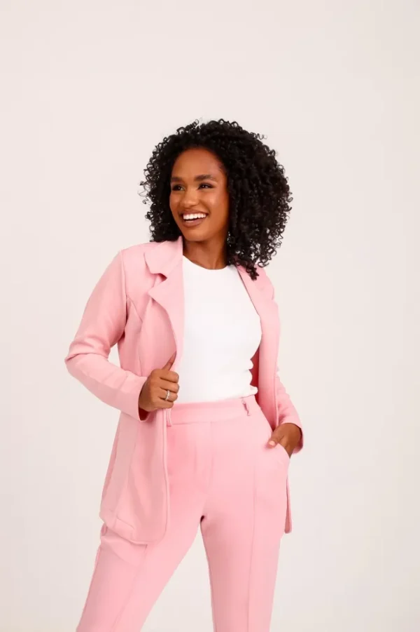 Blazer de luxo  Lady Griffe Rosa Bebê